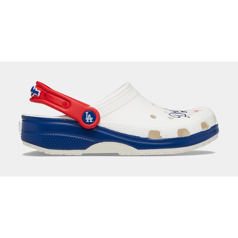 Los Angeles Dodgers Classic Clog Mens Sandals (White/Blue)