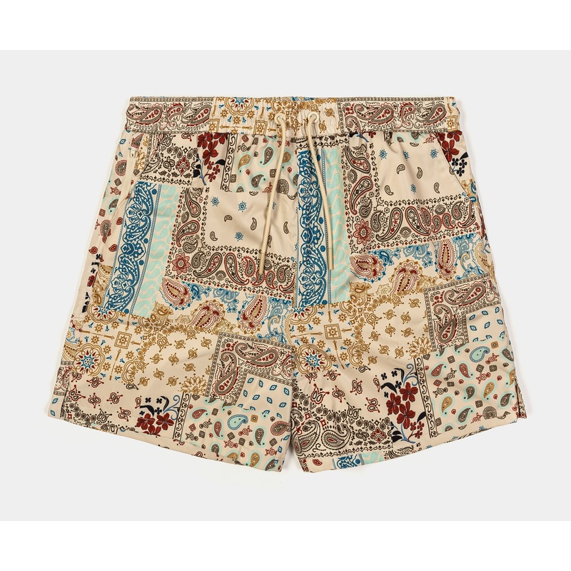 Rose Paisley Hybrid Mens Shorts (Tan/Multi)