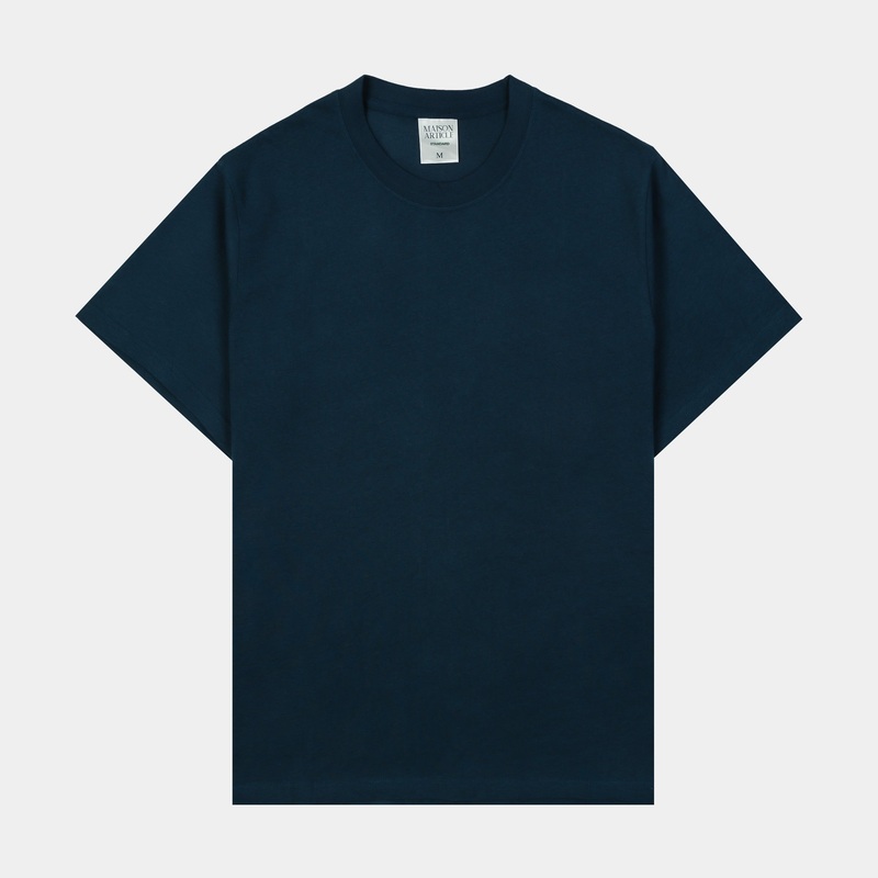 Solid Novelty Mens Short Sleeve Shirt (Marine Blue)