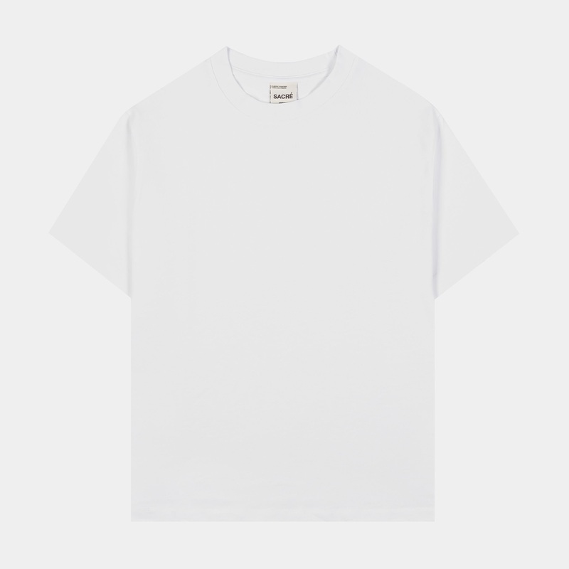 Solid Tee Womens Short Sleeve Shirt (White)