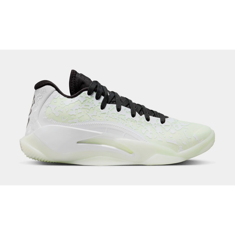 Zion 3 No Guts Grade School Basketball Shoes (White/Black/Barely Volt/White)