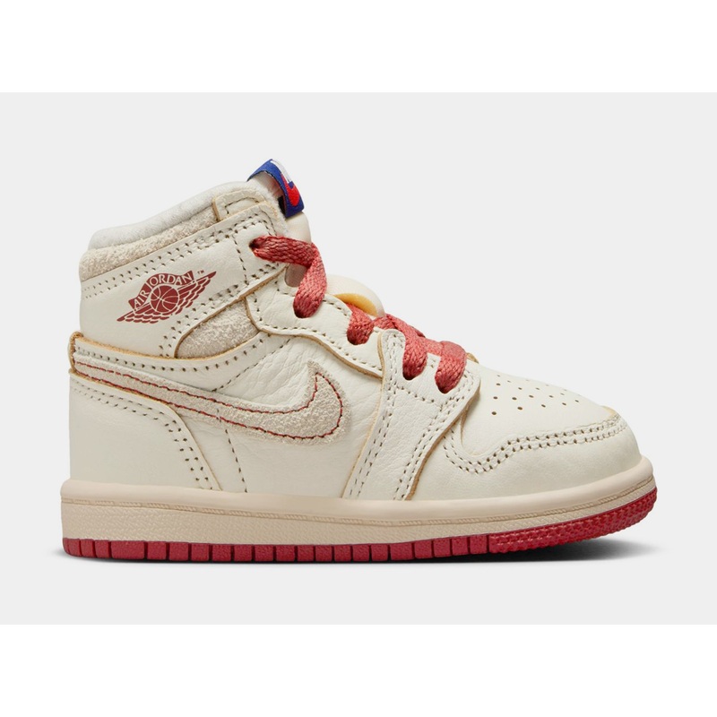 Air Jordan 1 Retro High OG Rare Air Cinnabar Infant Toddler Lifestyle Shoes (Sail/Cinnabar/Light Bone)