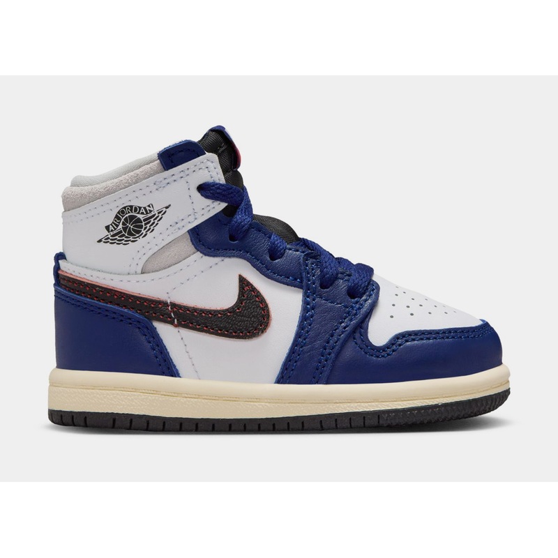 Air Jordan 1 Retro High OG Rare Air Deep Royal Blue Infant Toddler Lifestyle Shoes (White/Black/Neutral Grey/Deep Royal Blue)