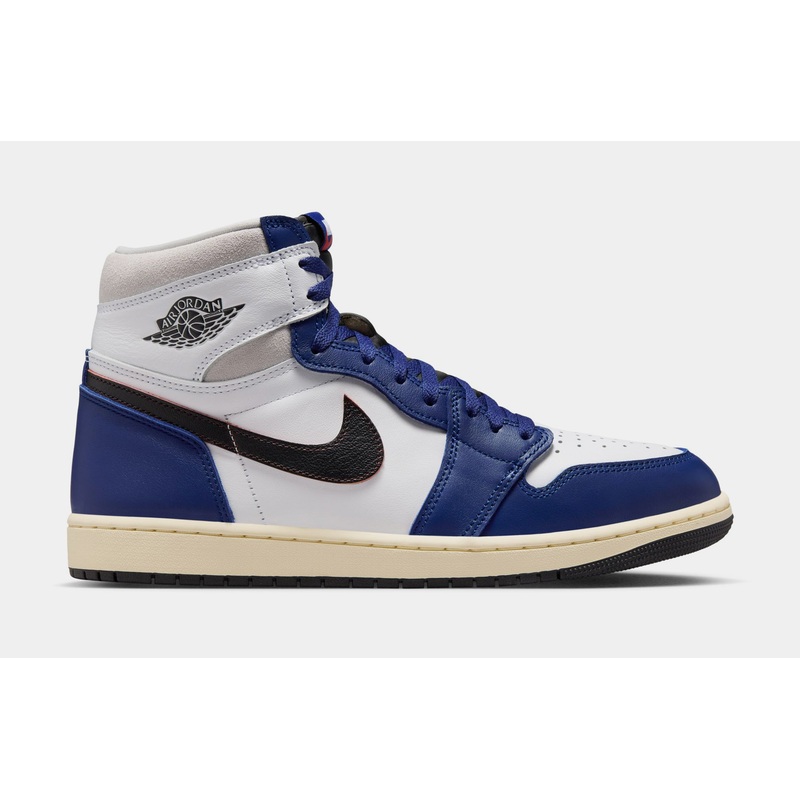 Air Jordan 1 Retro High OG Rare Air Deep Royal Blue Mens Lifestyle Shoes (White/Black/Neutral Grey/Deep Royal Blue)
