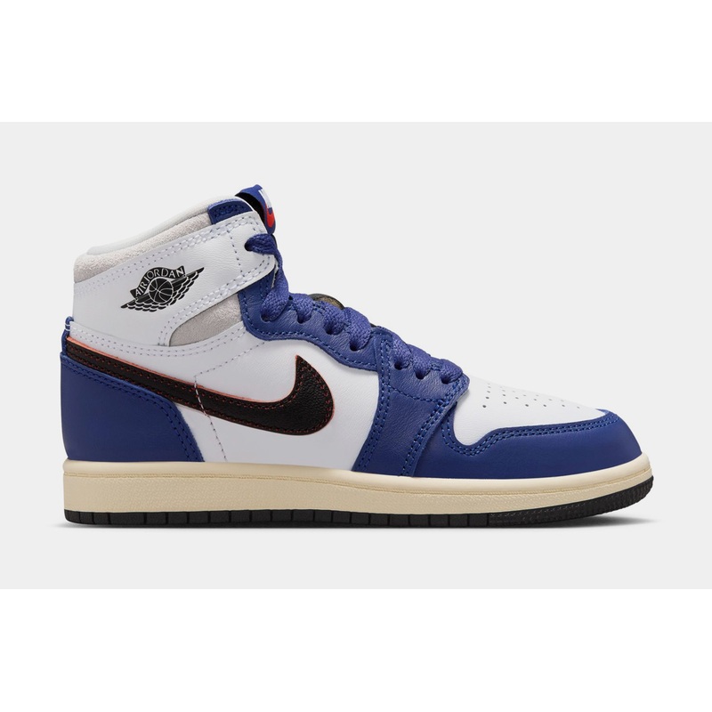 Air Jordan 1 Retro High OG Rare Air Deep Royal Blue Preschool Lifestyle Shoes (White/Black/Neutral Grey/Deep Royal Blue)