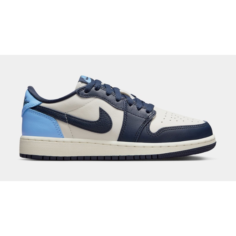 Air Jordan 1 Retro Low OG Obsidian Grade School Lifestyle Shoes (Obsidian/University Blue/Sail)