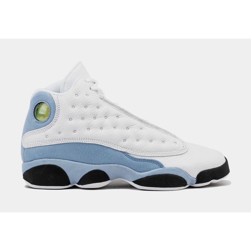 Air Jordan 13 Retro Blue Grey Grade School Lifestyle Shoes (White/Yellow Ochre/Blue Grey/Black)