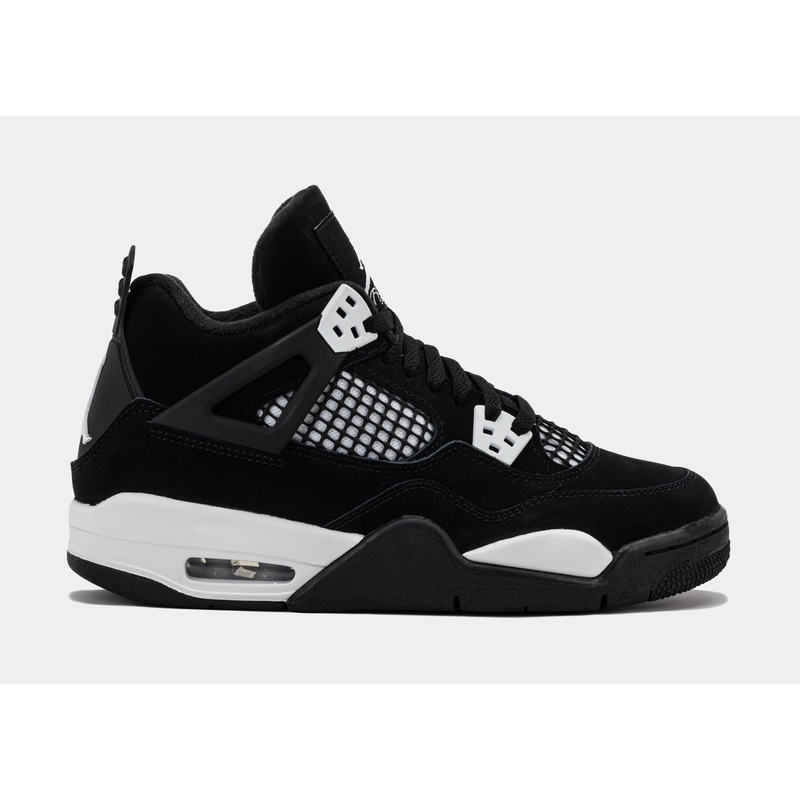Air Jordan 4 Retro White Thunder Grade School Lifestyle Shoes (Black/White/Black) Limit One Per Customer