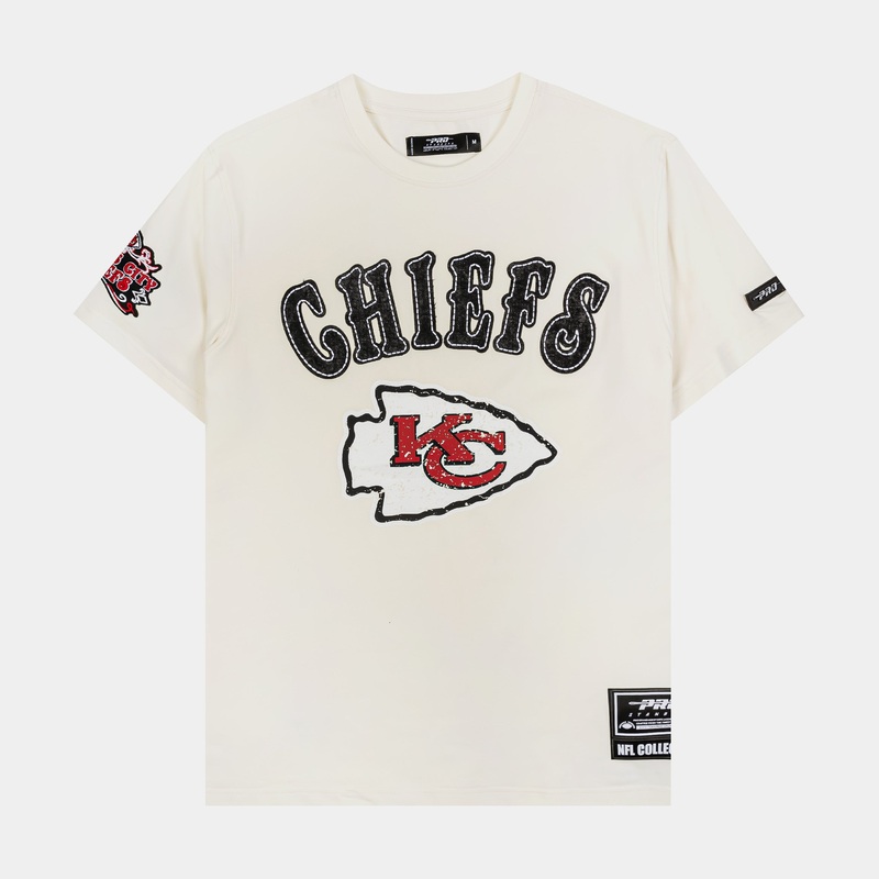 Kansas City Chiefs Athletics Logo Mens Short Sleeve Shirt (White/Red)