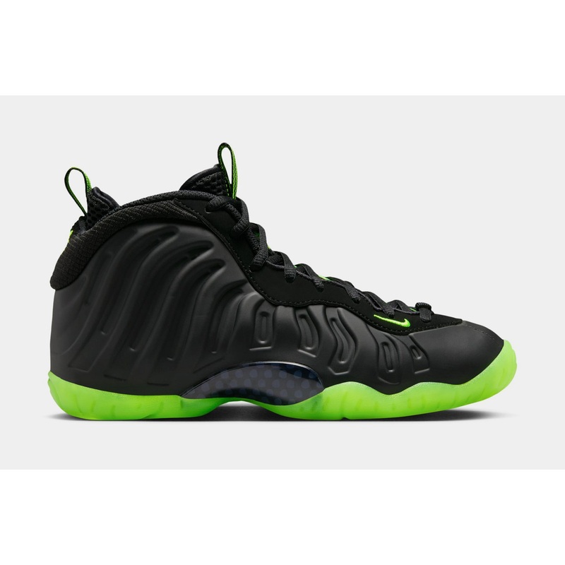 Little Posite One Grade School Basketball Shoes (Black/Volt)