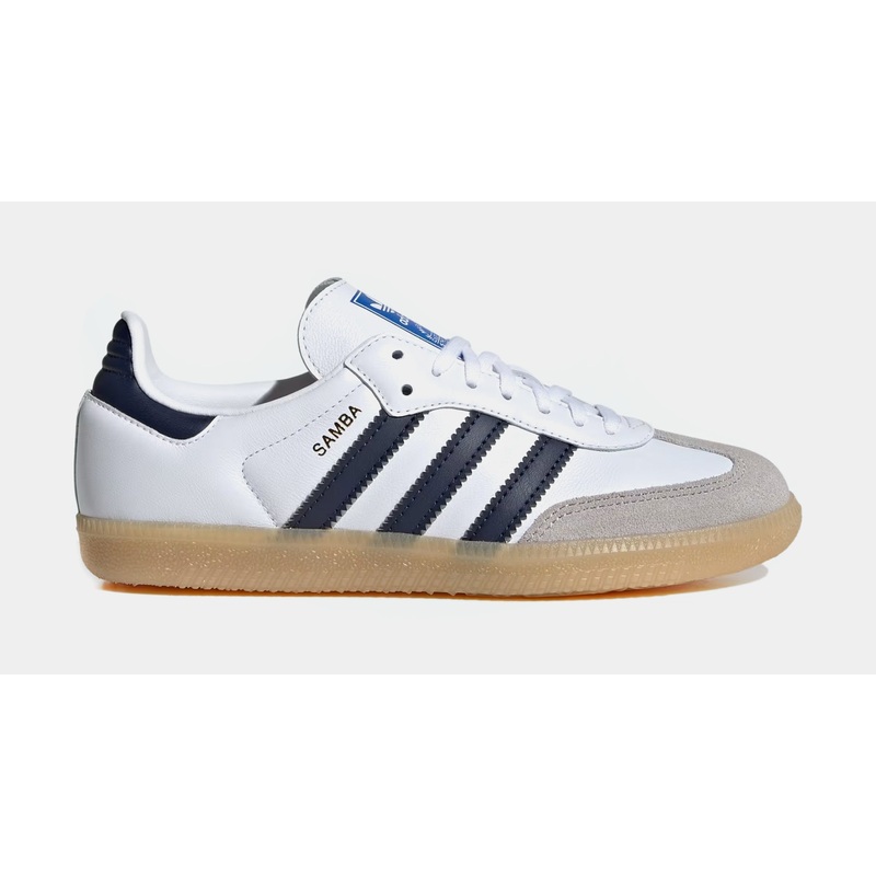 Samba OG Grade School Lifestyle Shoes (Cloud White/Collegiate Navy/Gum)