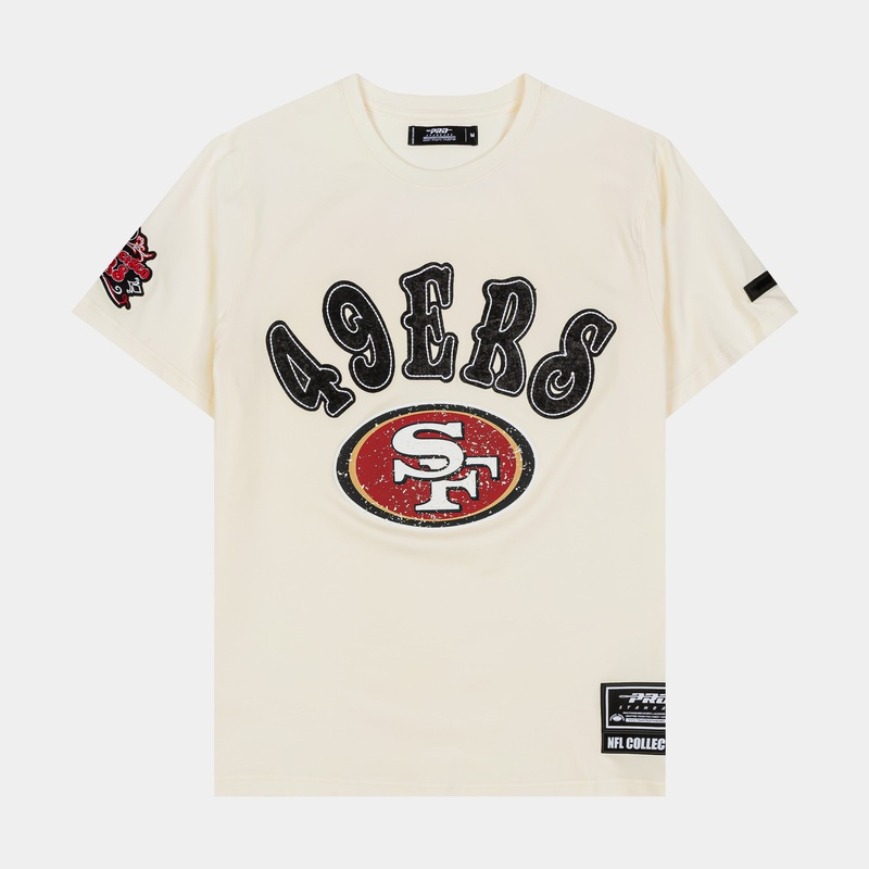 San Francisco 49ers Athletics Logo Mens Short Sleeve Shirt (Black/Red)
