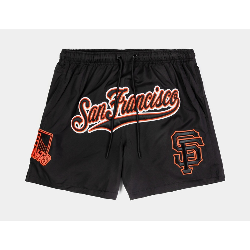 San Francisco Giants Woven Mens Shorts (Black/Orange)