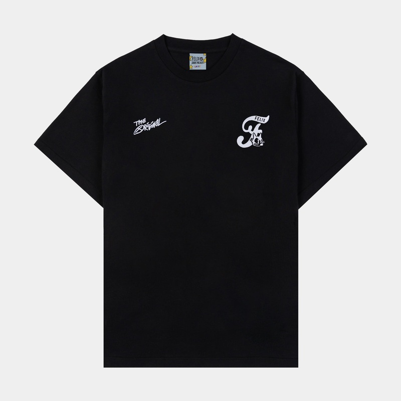 SP x Felix The Cat Money Bag Mens Short Sleeve Shirt (Black/White)
