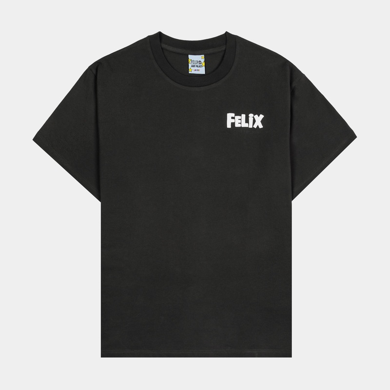 SP x Felix The Cat Schemin Mens Short Sleeve Shirt (Dark Grey/Orange)