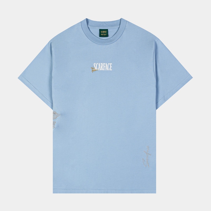 SP x Scarface Bathtub Mens Short Sleeve Shirt (Blue)