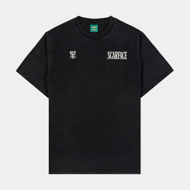 SP x Scarface TWIY Mens Short Sleeve Shirt (Black/Red)