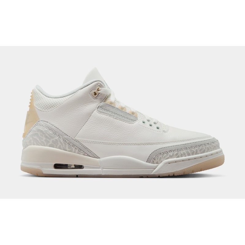 Air Jordan 3 Retro Craft Ivory Mens Lifestyle Shoes (Ivory/Grey)