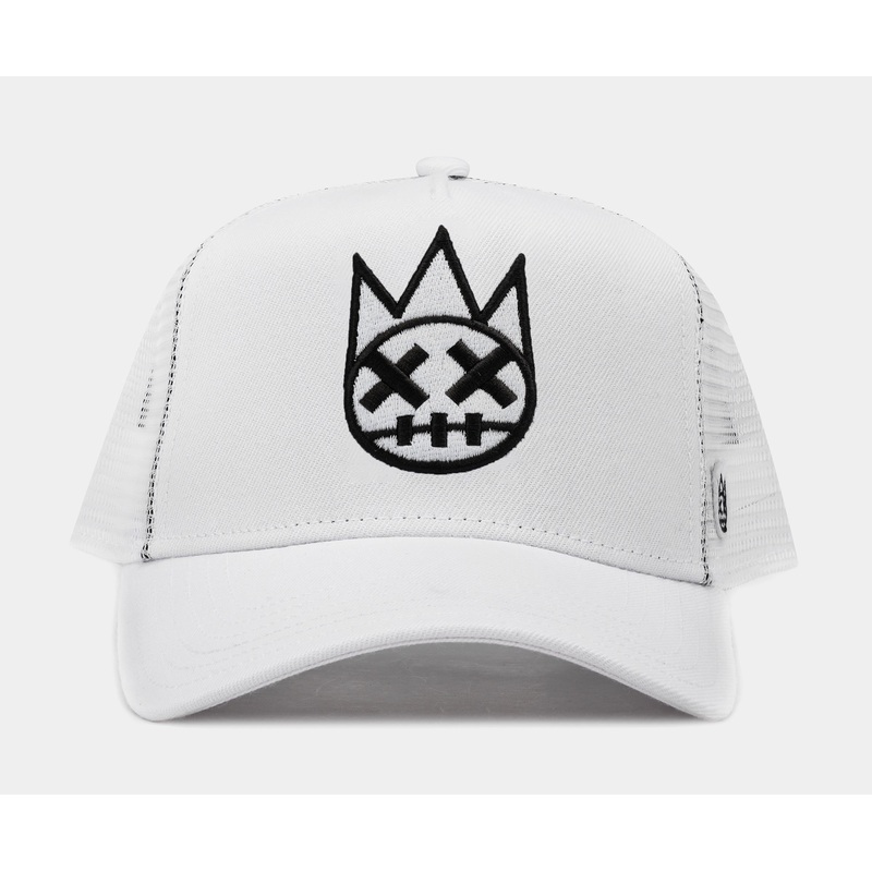 Clean 3D Logo Mesh Trucker Mens Hat (Black/Black/White)