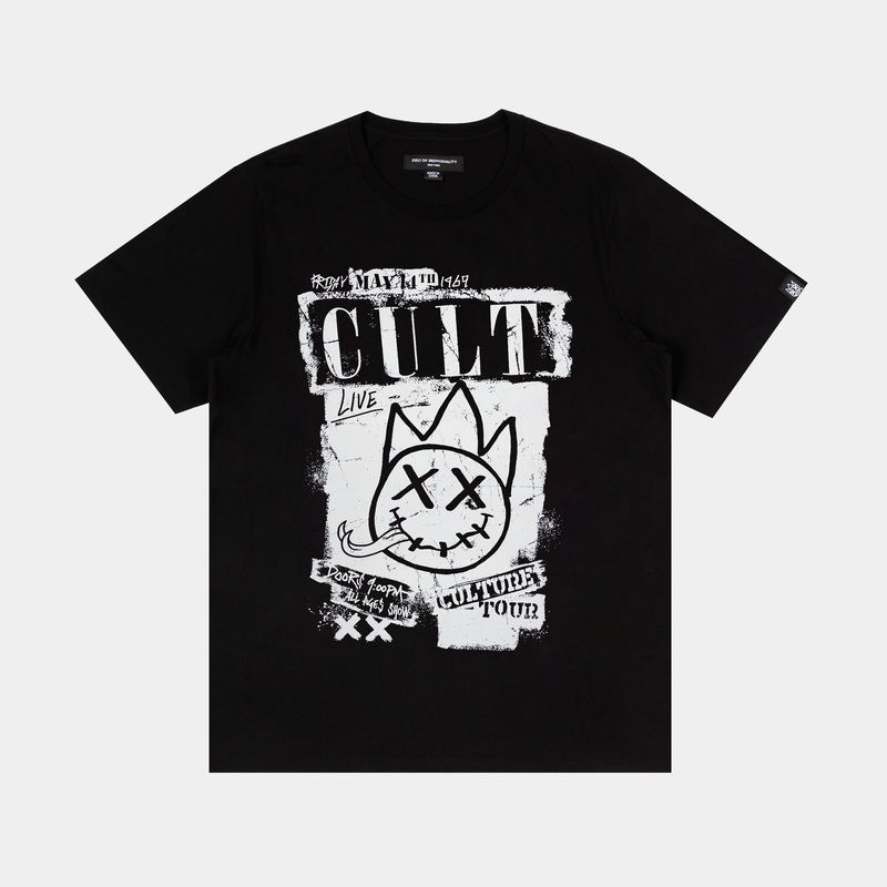 Cult Culture Tour Mens Short Sleeve Shirt (Black/White)