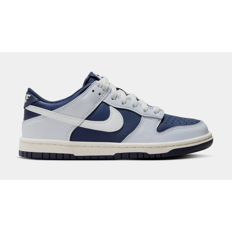 Dunk Low Grade School Lifestyle Shoes (Football Grey/Summit White/Midnight Navy)