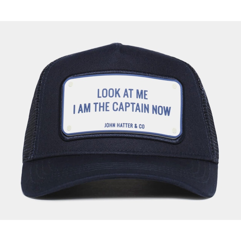 Look At Me Trucker Mens Hat (Blue/White)