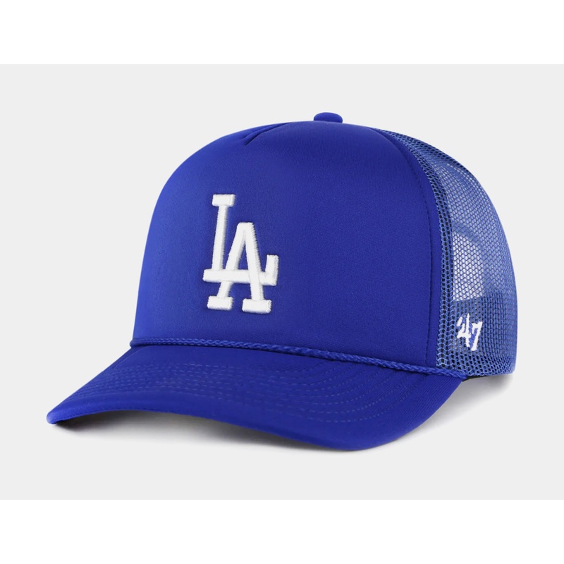 Los Angeles Dodgers Foam Front Mesh Trucker Mens Hat (Blue/White)