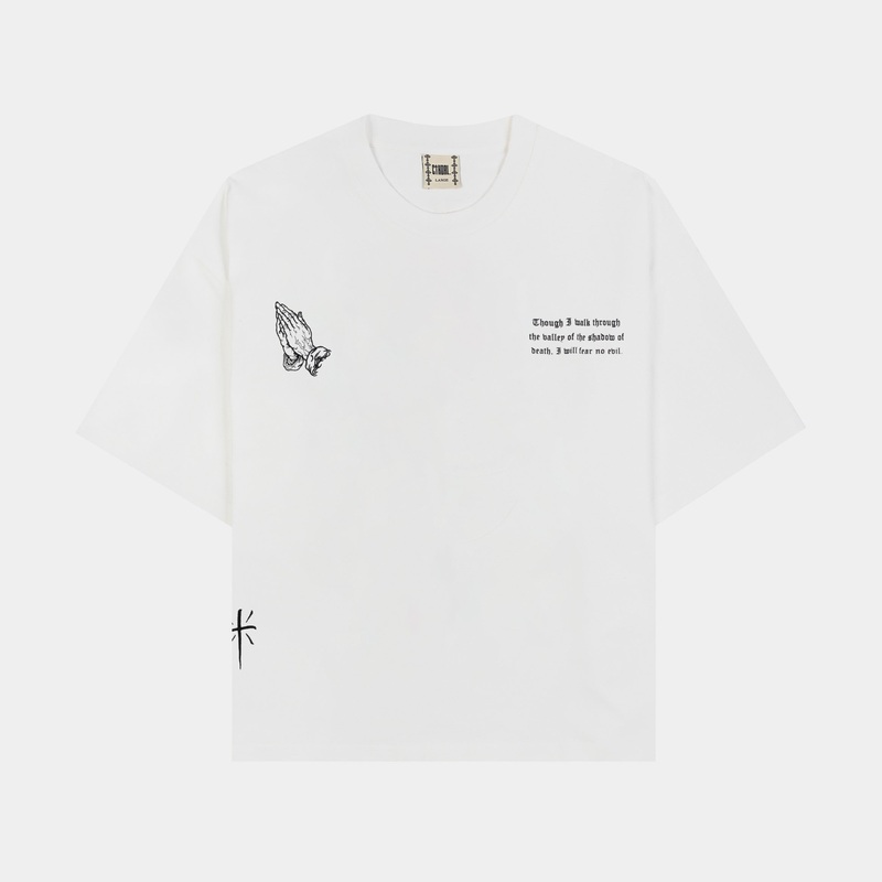 No Evil Mens Short Sleeve Shirt (White/Black)