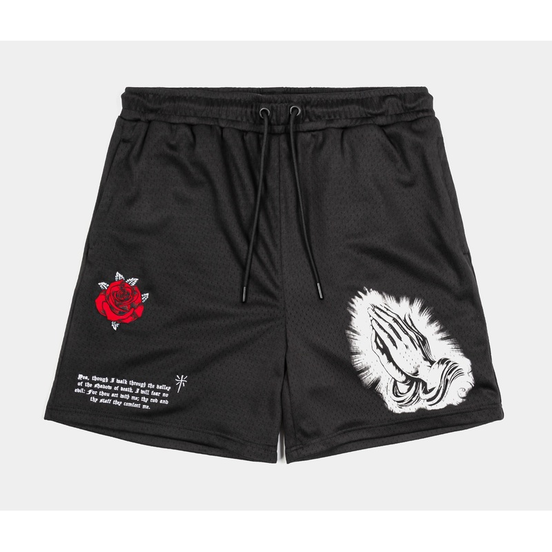 Roses Hybrid Mens Shorts (Black/White)