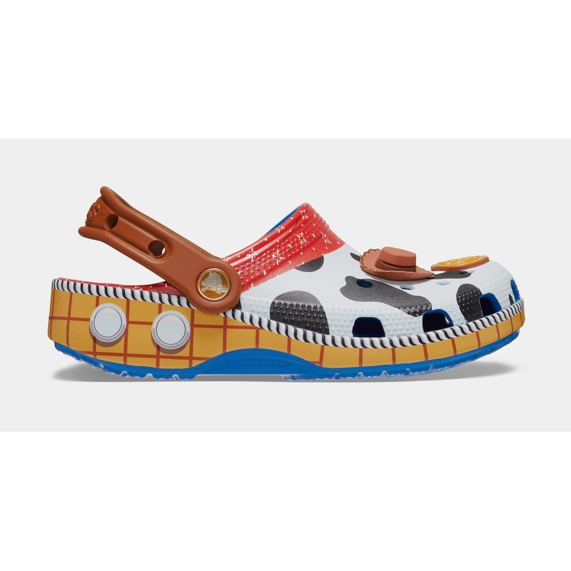 Sheriff Woody Classic Clog Infant Toddler Sandals (White/Brown) Free Shipping