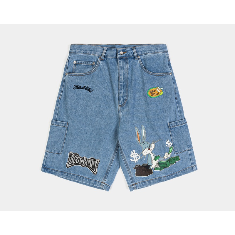SP x Looney Tunes Bugs Money Denim Mens Shorts (Blue)