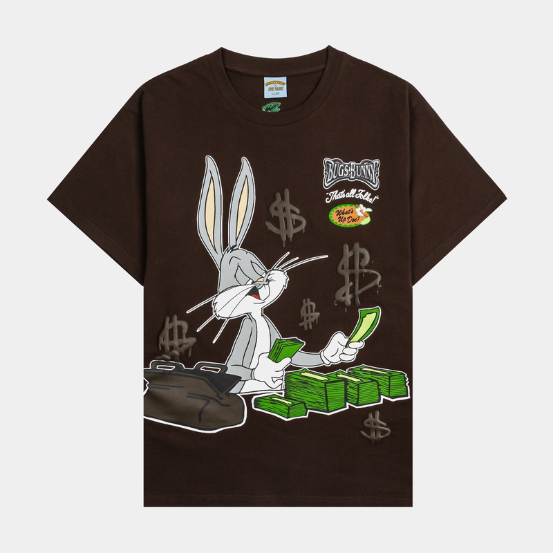 SP x Looney Tunes Money Bugs Mens Short Sleeve Shirt (Brown/Green)