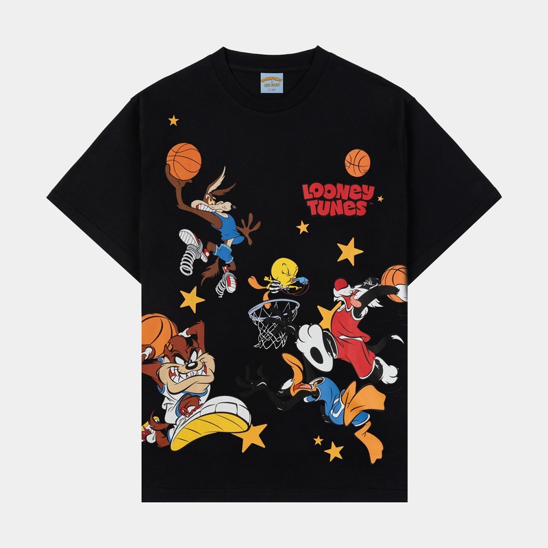SP x Looney Tunes Shooters Mens Short Sleeve Shirt (Black/Yellow)