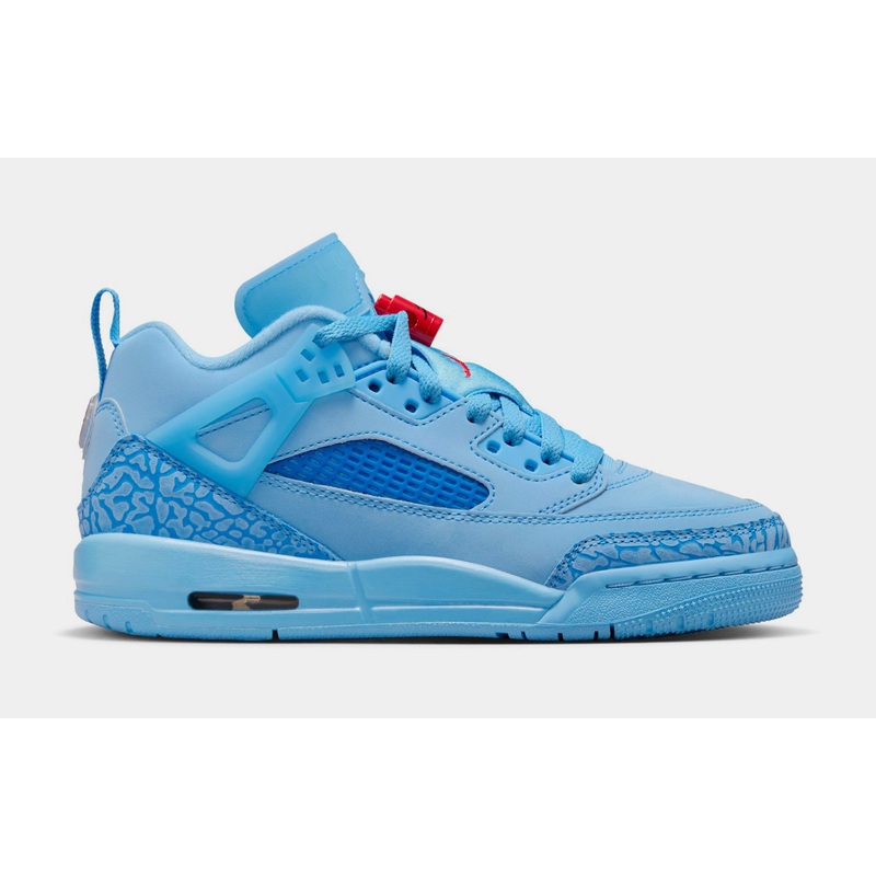 Spizike Low Grade School Basketball Shoes (Fountain Blue)