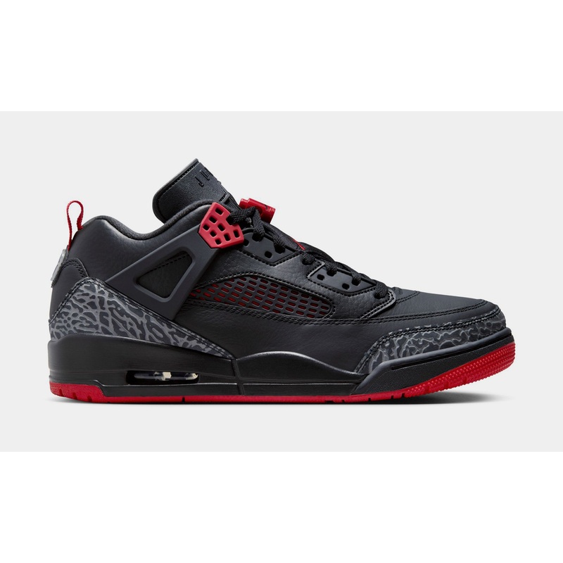 Spizike Low Mens Basketball Shoes (Black/Gym Red/Cool Grey)