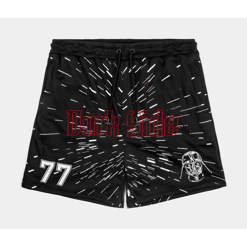 Star Wars Galaxy Mesh Mens Shorts (Black/White)