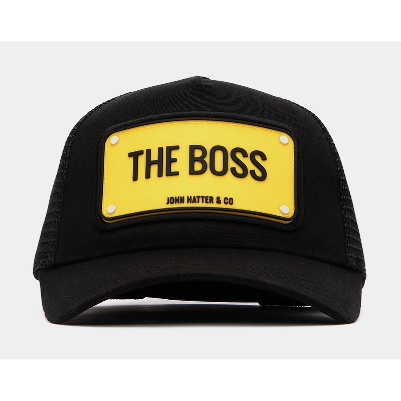 The Boss Mens Trucker Hat (Black/Yellow)