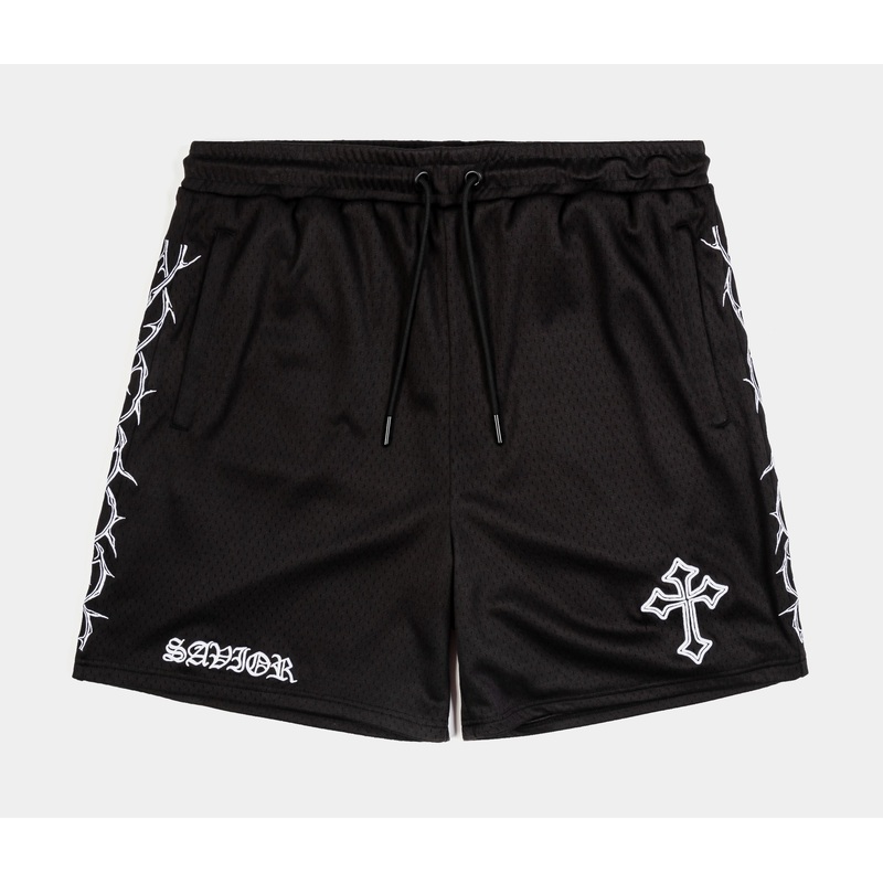 The Savior Mesh Mens Shorts (Black/White)
