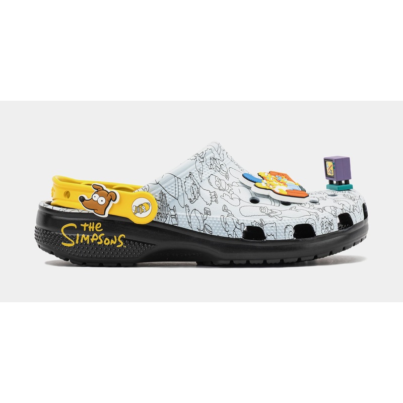 The Simpsons Classic Clog Mens Sandals (Grey/Yellow) Free Shipping