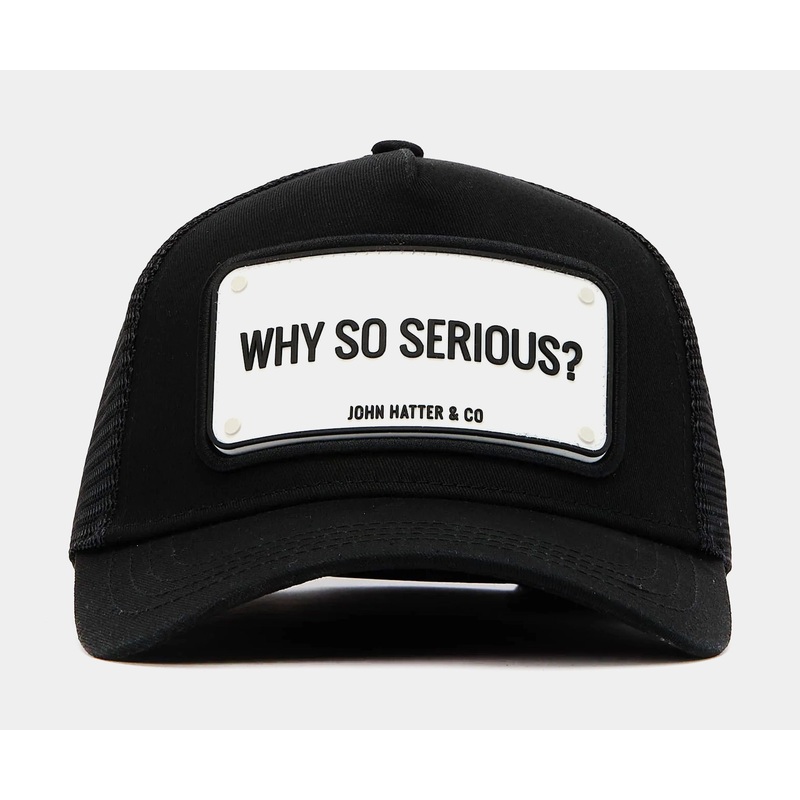Why So Serious Trucker Mens Hat (Black/White)