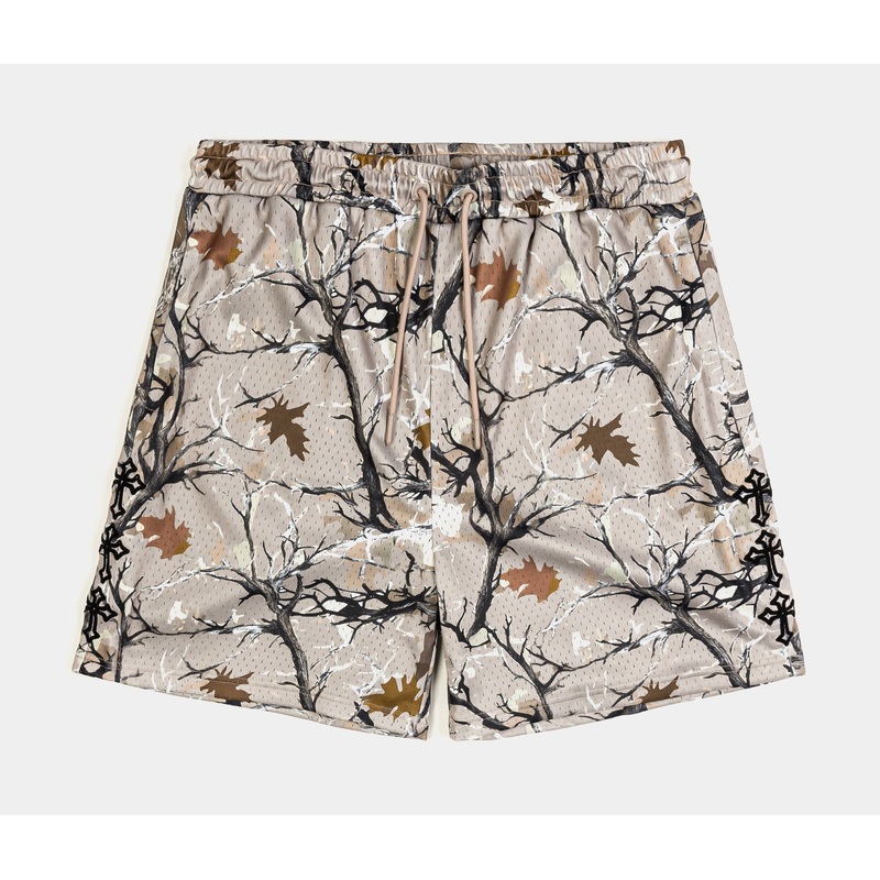 Woodland Cross Mesh Mens Shorts (Brown/Black)