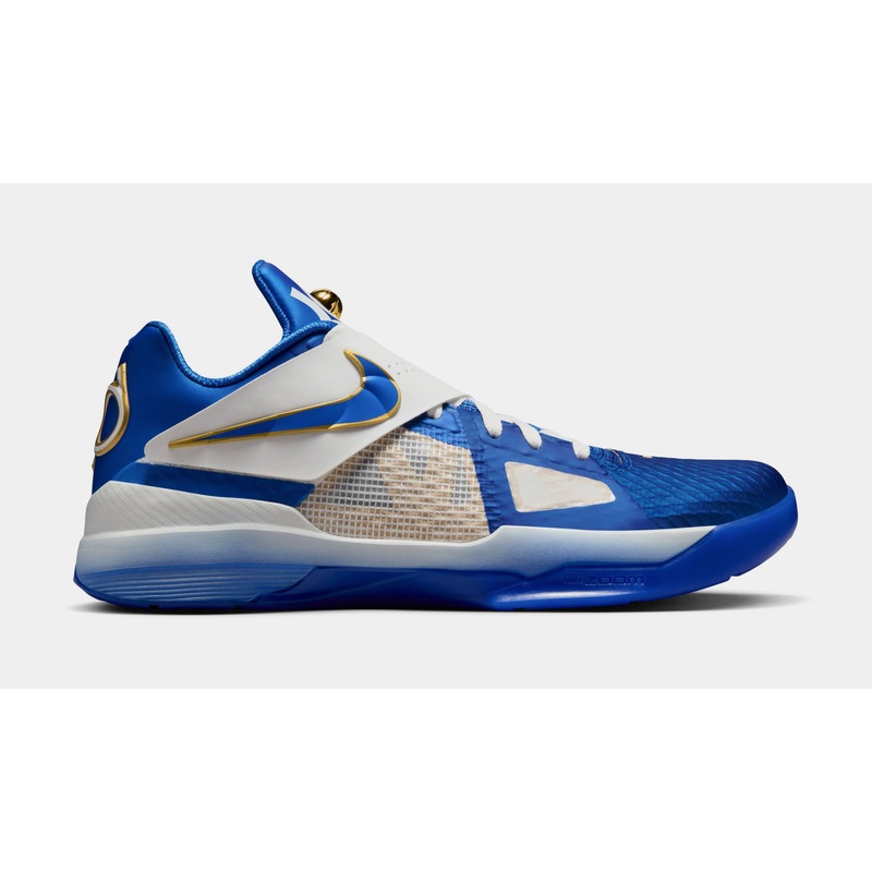 Zoom KD 4 MVP Mens Basketball Shoes (Hyper Royal/Summit White/Metallic Gold)