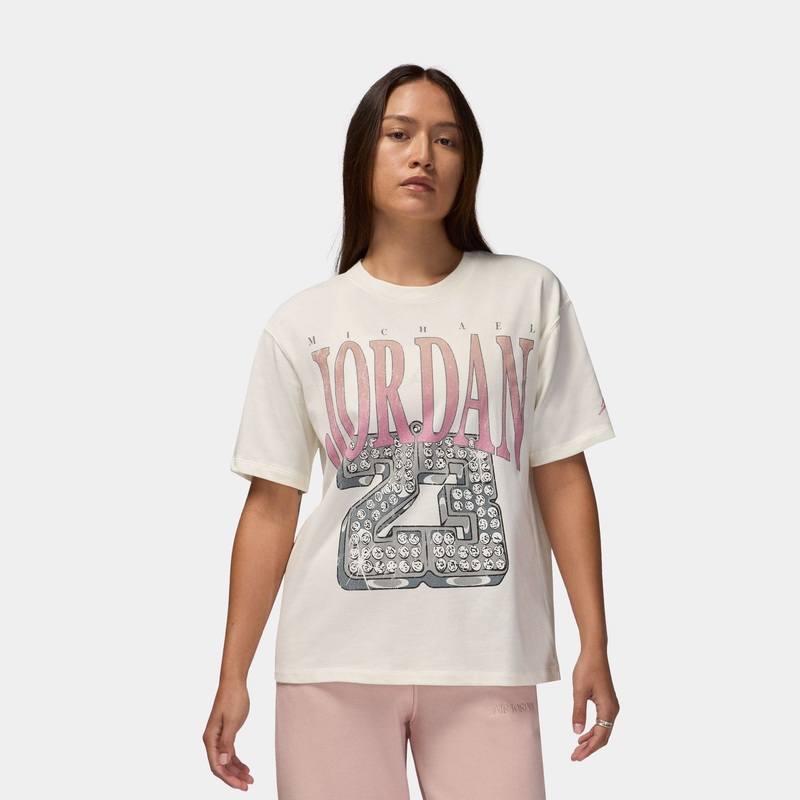 23 Heritage Womens Short Sleeve Shirt (White/Purple)