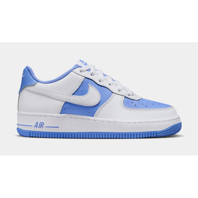 Air Force 1 Low Grade School Lifestyle Shoes (White/Light Blue)