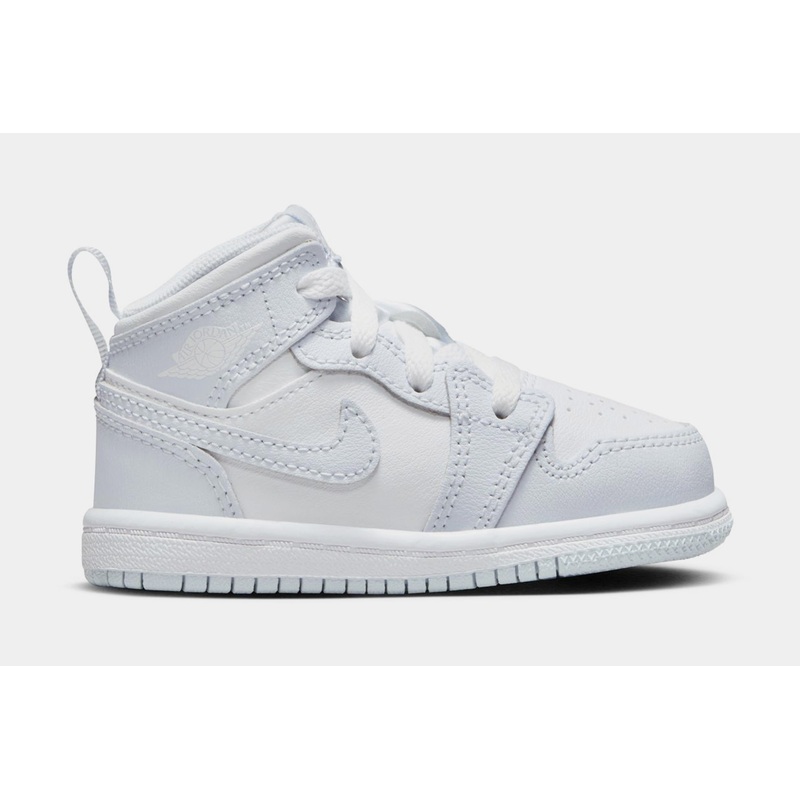 Air Jordan 1 Retro Mid Infant Toddler Lifestyle Shoes (Cobalt Bliss/Neutral Grey/White)