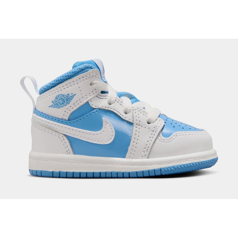 Air Jordan 1 Retro Mid Legend Blue Infant Toddler Lifestyle Shoes (White/Legend Blue)