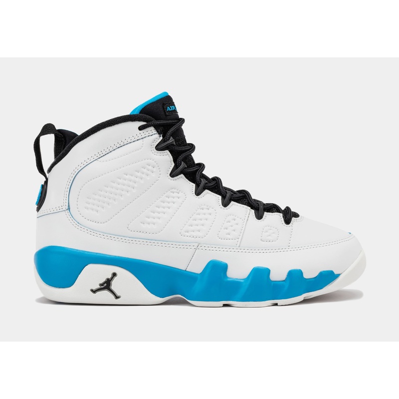Air Jordan 9 Retro Powder Blue Grade School Lifestyle Shoes (Summit White/Black/Powder Blue)