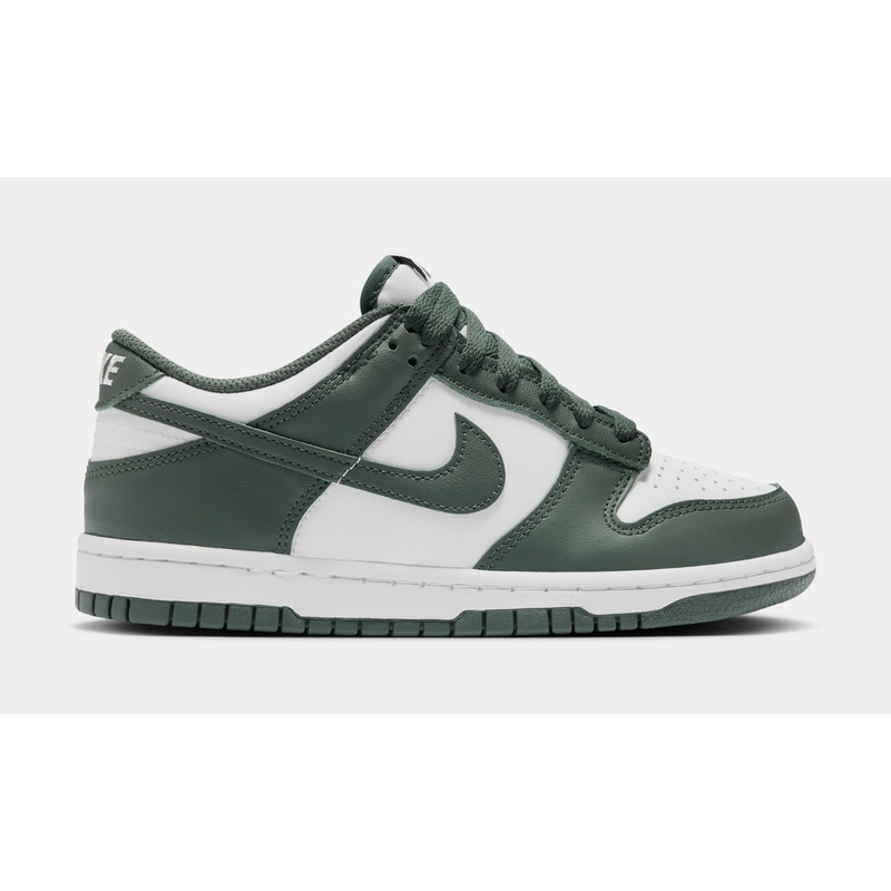 Dunk Low Grade School Lifestyle Shoes (White/White/Vintage Green)