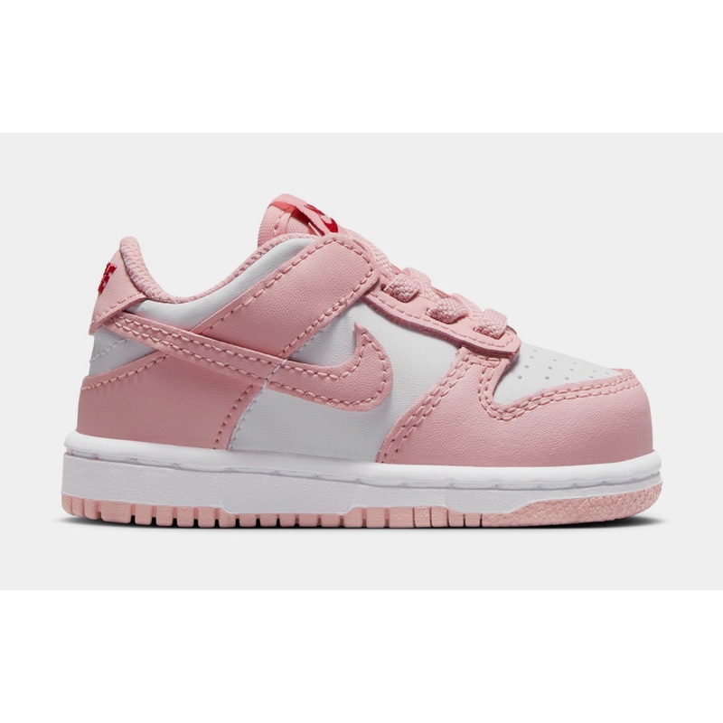 Dunk Low Infant Toddler Lifestyle Shoes (White/Pomegranate/Pink Glaze)