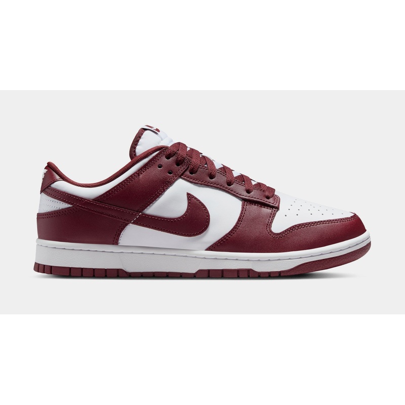 Dunk Low Mens Basketball Shoes (White/Redwood/Gym Red)